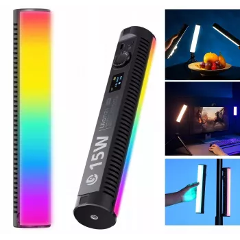 Ulanzi B15RGB 15W LED vamzdinis šviestuvas su RGB ir CCT režimais