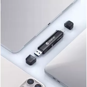 Ulanzi CR1 3-in-1 USB 3.0 / USB-C SD TF MicroSD kortelių skaitytuvas 150-200 MB/s
