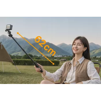 ULANZI MT90 2-in-1 Tripod Selfie Stick su greito atleidimo sistema, skirtas išmaniajam telefonui ir fotoaparatui, juodas