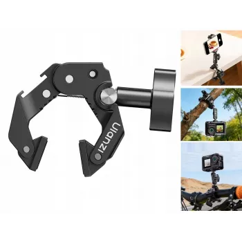 ULANZI EA03 Super Clamp Crab Clamp su 1/4 inch sriegiu ir Cold Shoe laikikliu Magic Arm