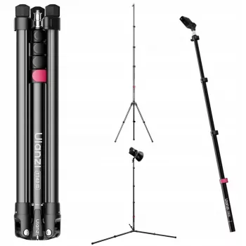Ulanzi TT43II Mini Trikojis / Apšvietimo Stovas - 43cm, 2kg apkrova, Juodas