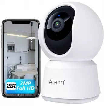 Arenti P2T Vidinė Wi-Fi kamera 3MP/2K su Pan/Tilt ir privatumo režimu