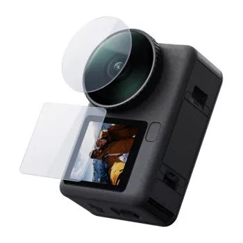 TELESIN Grūdinto stiklo rinkinys, skirtas DJI Osmo Action 6 (2x objektyvas + ekranas)