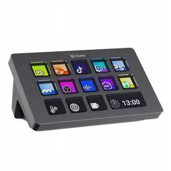 Ulanzi Stream Deck D200 Konsola - 15 programuojamų klavišų, 3 sukamieji kodavimo įrenginiai, RGB foninis apšvietimas, USB-C, mechaniniai karštai keičiami jungikliai