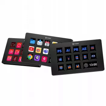 Ulanzi Stream Deck D200 Konsola - 15 programuojamų klavišų, 3 sukamieji kodavimo įrenginiai, RGB foninis apšvietimas, USB-C, mechaniniai karštai keičiami jungikliai