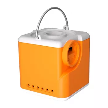 Flextail Nano Pump 5C1 nešiojamas elektrinis oro siurblys su stovyklavimo šviesa, oranžinis