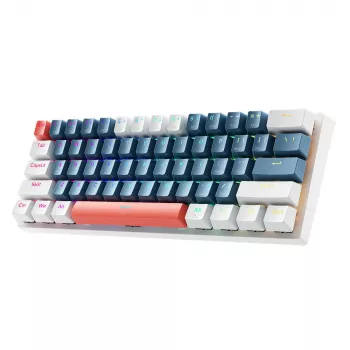 MACHENIKE K500-B61 60% mechaninė žaidimų klaviatūra, Outemu Blue jungikliai, RGB foninis apšvietimas, mėlyna/balta
