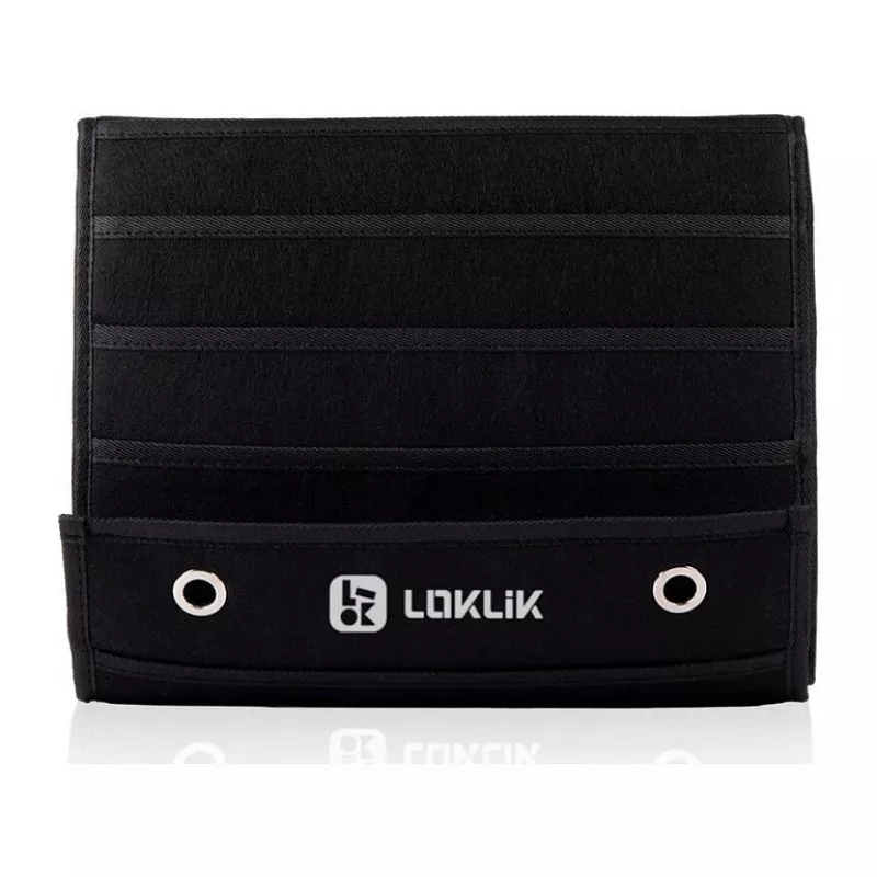LOKLIK Vinilo ritinių laikiklis – sieninis laikymas 24 ritiniams, juodas