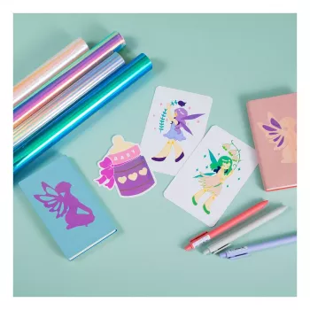 LOKLIK Permanent Adhesive Vinyl Film Holographic - Pink - 30.5 x 90 cm