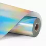 LOKLiK Nuolatinė lipni holografinė vinilo plėvelė - Iridescent Silver - 30,5 x 90 cm