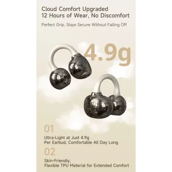 Dudao U20 TWS Bluetooth belaidės ausinės - balta