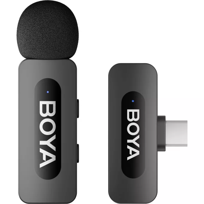 BOYA BY-V10 V2.0 belaidis mikrofonas 2,4 GHz – juodas