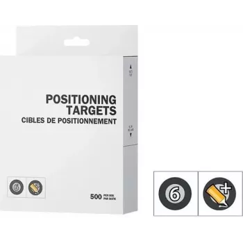 CREAFORM PEEL 3 Positioning Targets 6mm su juodu kontūru ir įprastais klijais 1x500 (ACC-P3D-PTBC3)