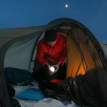 Silva Glow Recharge stovyklavimo žibintas - mėlynas (350 lm)