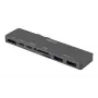 DELTACO USBC-1290 Thunderbolt 3 Dockinė stotelė - sidabrinė - 40 Gbit/s - 4K Ultra HD