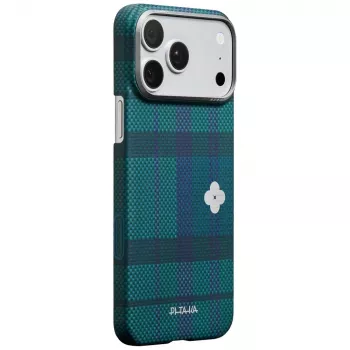 PITAKA Flora in Grid Edge Case, skirta iPhone 17 Pro Max - Forest Dawn