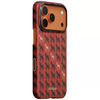 PITAKA Edge Case Happiness Rides In, skirta iPhone 17 Pro Max - Cinnabar Steed