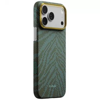 PITAKA Edge Case Breath of Veins, skirtas iPhone 17 Pro Max, Dive Green