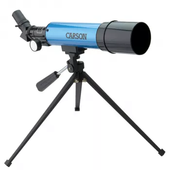 Carson Aim Telescope 50mm Refractor su 3x Barlow lęšiu ir aliumininiu trikoju