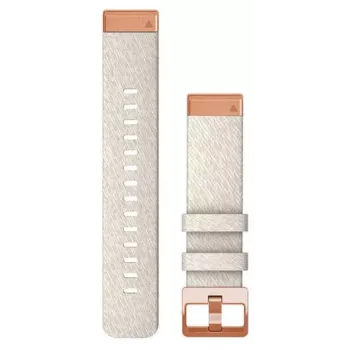 HAMA Garmin Nylon Quick Fit 20mm Watch Strap Cream Rose Gold for Fenix 5S/5S+/6S/7S 010-13102-09