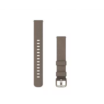 HAMA Garmin Lily 2 audinio laikrodžio dirželis 14 mm - Coffee su Cream Gold sagtimi - 010-13302-10
