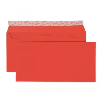 ELCO Color vokas C5/6 (114 x 229 mm), be langelio, 100 g/m², raudona, 250 vnt. (18833.92)