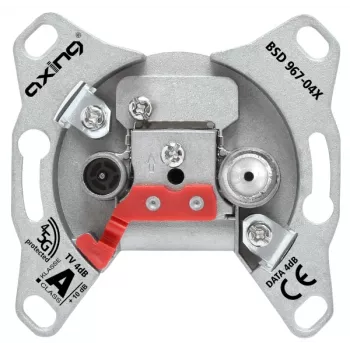 AXING BSD 967-04X Multimedijos abonento išvadas 4dB 5-1800MHz DOCSIS 3.1/4