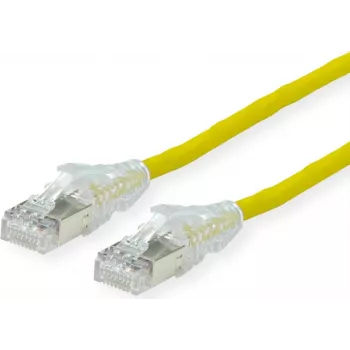 Dätwyler Cat.6A U/UTP Patch Cable, Yellow, 0.5m, AMP v2, LS0H