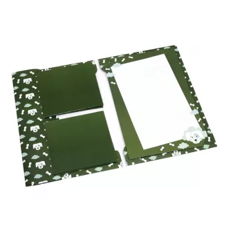 Artoz Papier Laiškų Popierius su Vokais Šuns Motyvu Alyvuogių Žalia Maždaug DIN A5 80 g/m² 1 Paketas