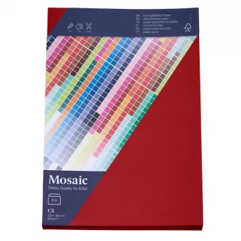 Artoz Papier Mosaic vokai DIN C5 be langelio ugnies raudoni lipnūs 20 vnt. (9439420-587)