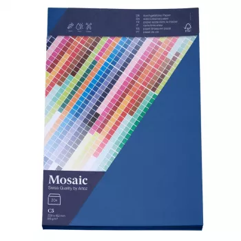 Artoz Papier Mosaic vokai DIN C5 be langelio, jūros mėlyni, drėkinamo sandarinimo, 20 vnt.
