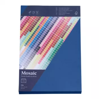 Artoz Papier Mosaic vokai DIN C6 be langelio, mėlyna jūros spalva, lipnūs, 20 vnt.