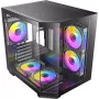 Antec CX M2 ARGB B Micro-ATX bokštinis korpusas, juodas, grūdintas stiklas, 5x120mm ARGB ventiliatoriai