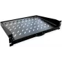 VALUE 19 colių 1U ištraukiama lentyna, 450 mm naudingas gylis, 20 kg apkrova, juoda