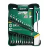 SATA 13 dalių dvigubo reketo kombinuotų raktų rinkinys su X-Beam dizainu, metrinis, 8-21 mm, chromo vanadžio plienas, liejimo formos dėklas