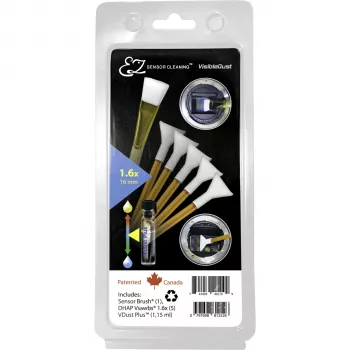 Visible Dust EZ Plus Kit Vdust 1.6 Orange – APS-C jutiklio valymo rinkinys (5 šluostės + tirpalas)