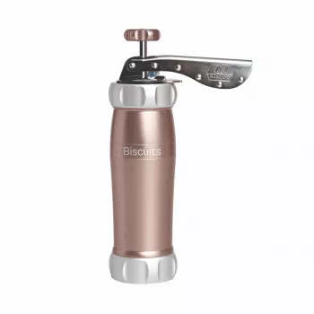 Marcato Pastry Press Powder Pink - Rankinis sausainių presas su 20 antgalių