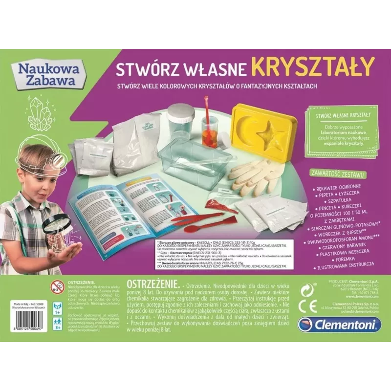 Clementoni Science & Play Crystal Growing Kit – užsiaugink savo kristalus