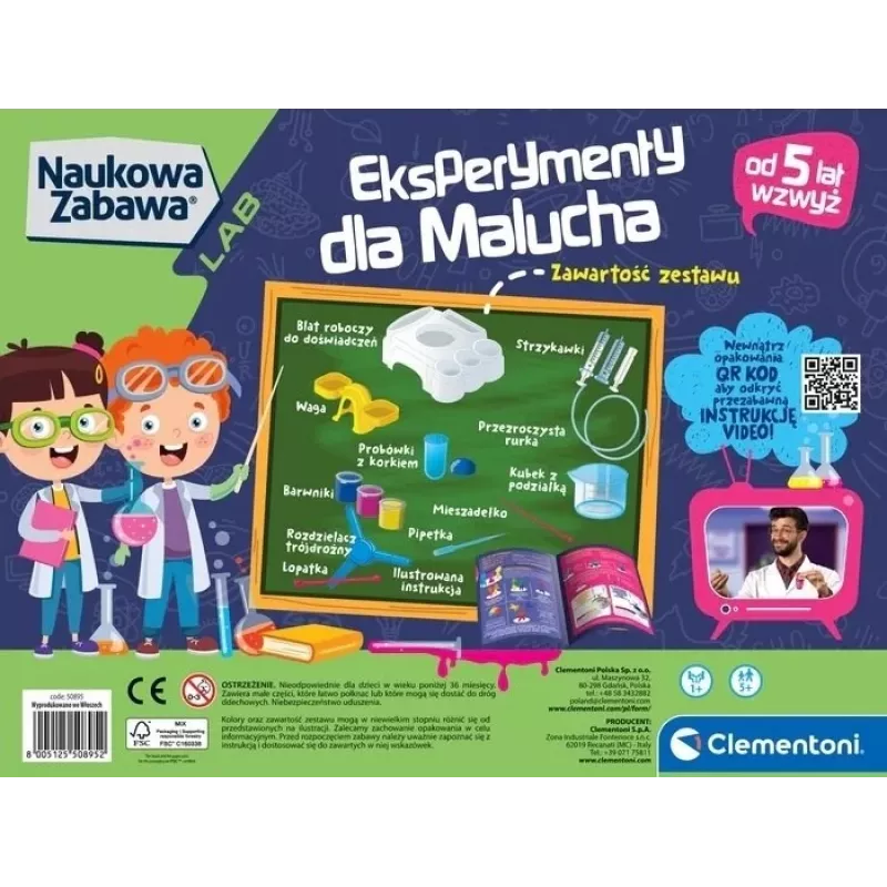Clementoni Science & Play - Eksperimentai mažiems vaikams edukacinis rinkinys 50895