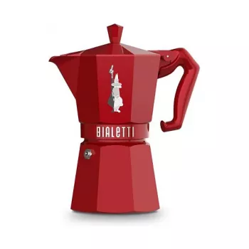 Bialetti MOKA EXCLUSIVE 6TZ Red Stovetop Espresso Maker (9056)