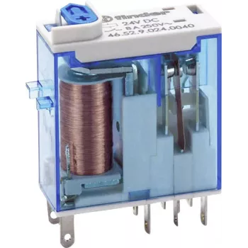 Finder 46.52.9.024.0040 Įkišama relė 24 V DC 8 A DPDT 1 vnt.