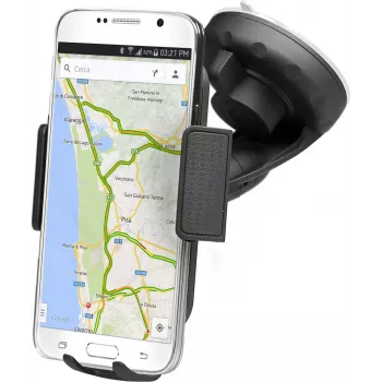 SBS Universal 6 automobilinis telefono laikiklis - pasyvus siurbtukinis laikiklis išmaniesiems telefonams - juoda