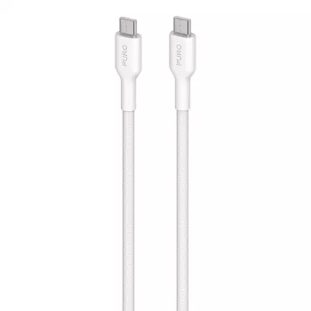 PURO Fabric Heavy Duty Braided USB-C į USB-C laidas 1,2 m baltas