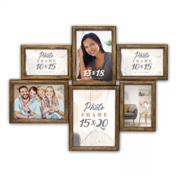 ZEP Amiens Galerie 6-Photo Wood Gallery Frame 15x20 3x10x15 2x13x18 White ZL486