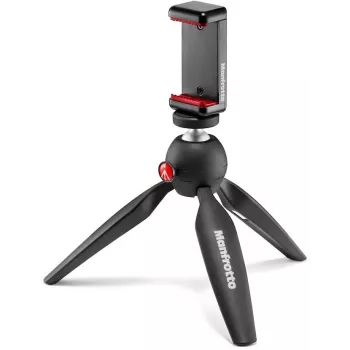 Manfrotto PIXI Smart Mini Tripod su telefono laikikliu - juoda