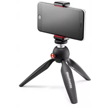 Manfrotto PIXI Smart Mini Tripod su telefono laikikliu - juoda