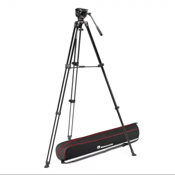 Manfrotto MVT502AM Video Tripod Kit su 500X Fluid Head