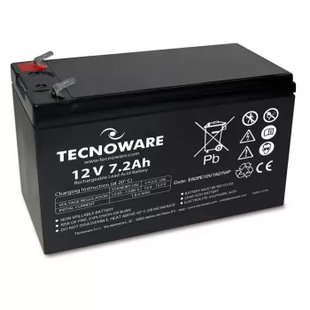 TECNOWARE Power Battery 12V 7.2Ah AGM VRLA su Faston 6.3mm gnybtu