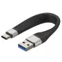 TECHLY USB 3.0 USB-A į USB-C 3.2 Gen2 15W M/M 12cm FPC laidas