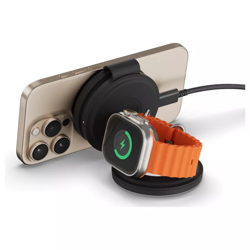 Satechi OntheGo 3-in-1 belaidis įkroviklis su Qi2, juodas, 15W, ST-QTG31K